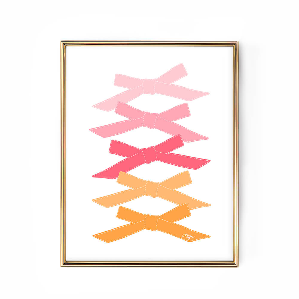 ribbons art print artwork wall art trendy lindsey kay collective